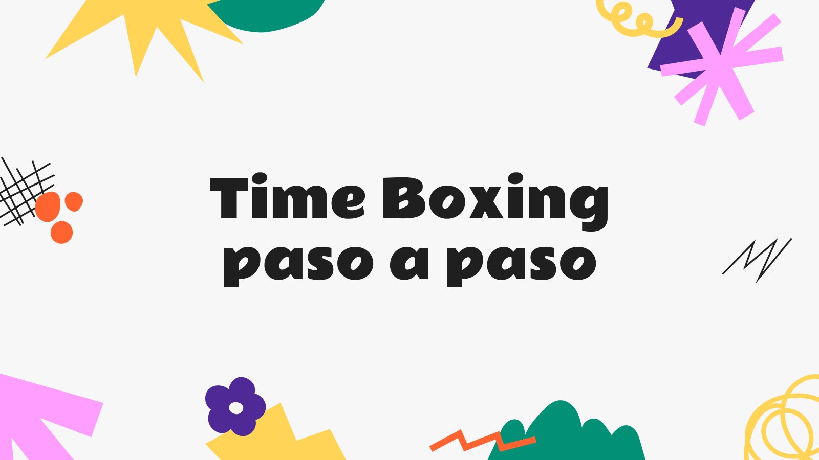 Plantilla de presentación Time boxing paso a paso