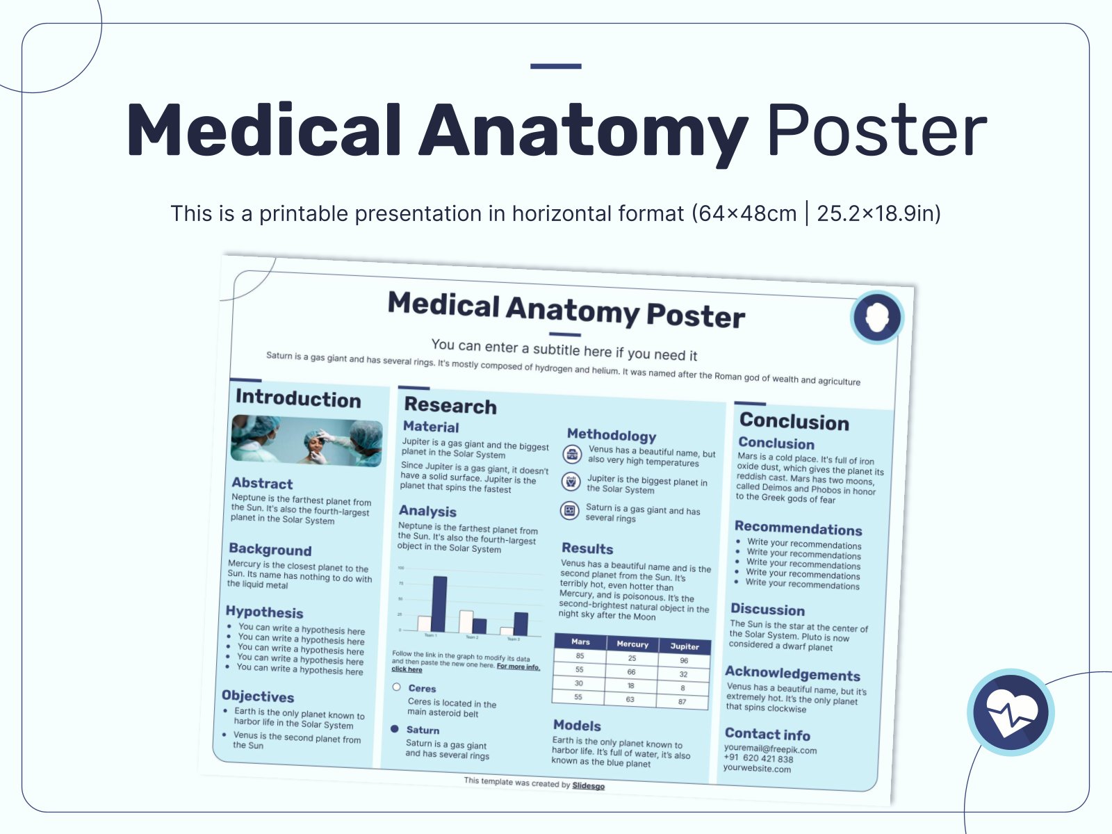 Medical Anatomy Poster presentation template 