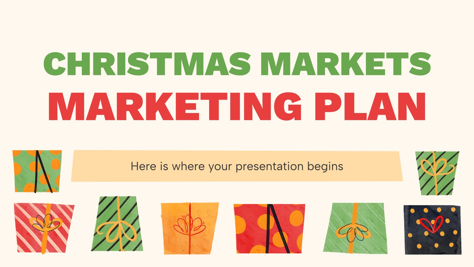 Christmas Markets Marketing Plan presentation template 