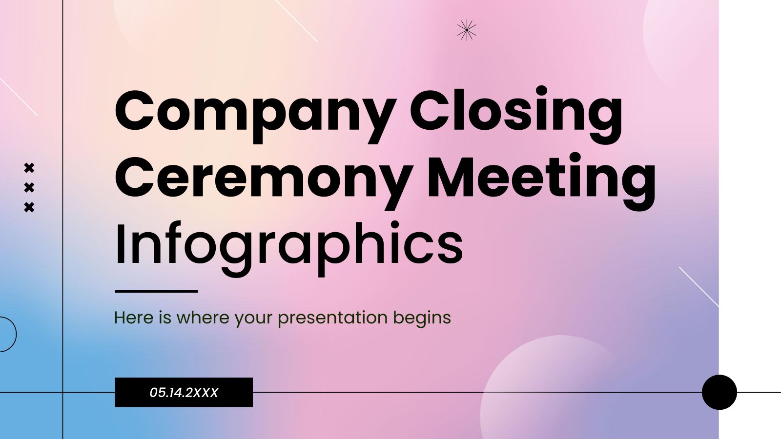 Company Closing Ceremony Meeting Infographics presentation template 