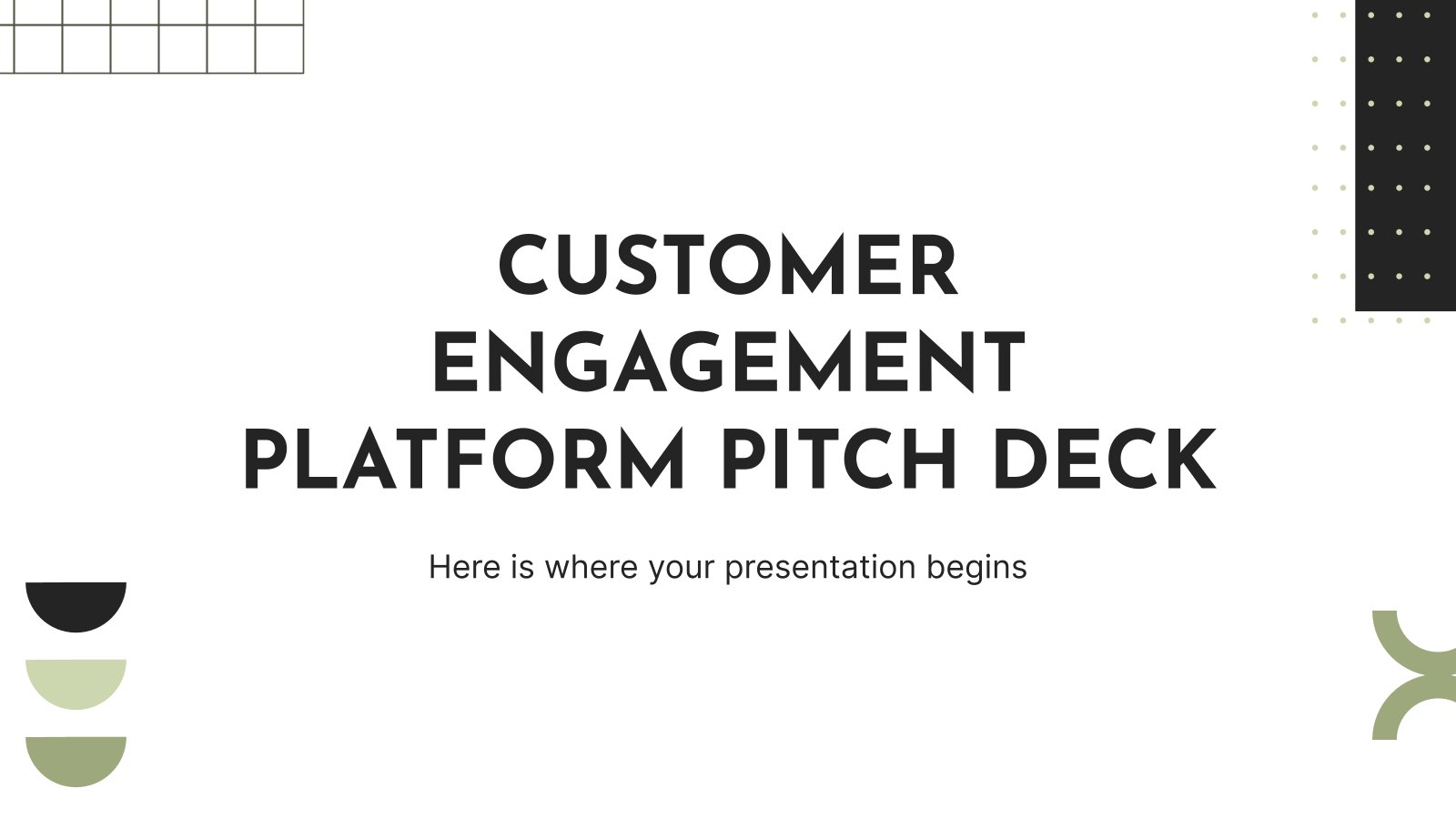 Customer Engagement Platform Pitch Deck presentation template 