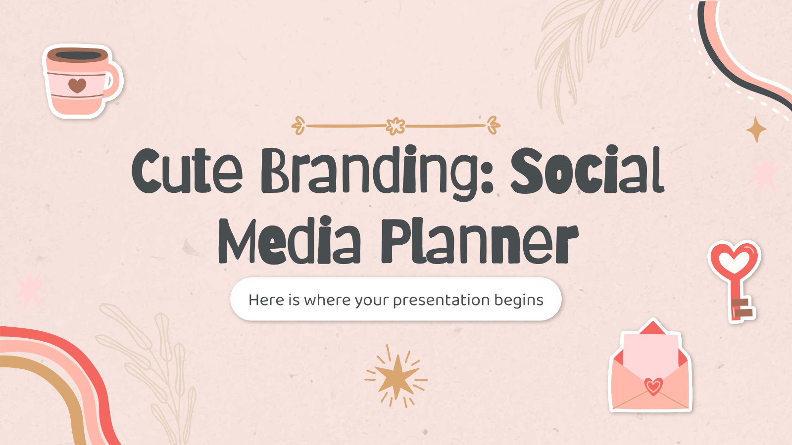 Cute Branding: Social Media Planner presentation template 