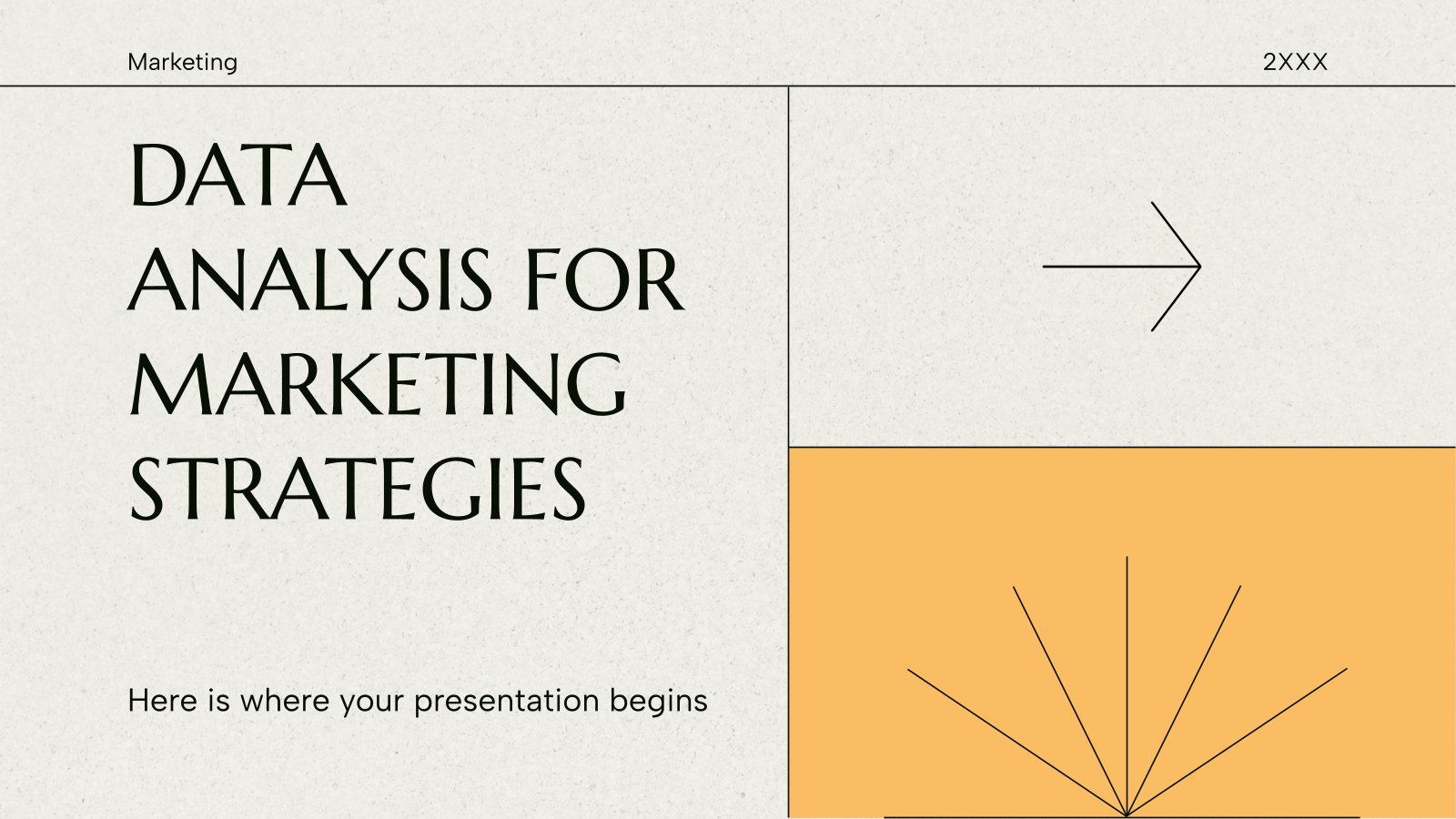 Data Analysis for Marketing Strategies presentation template 