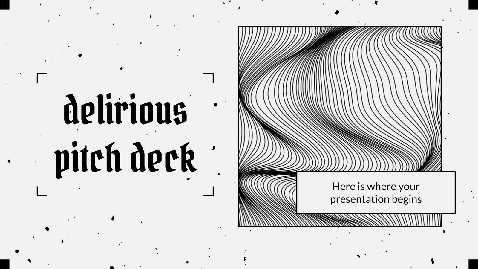 Delirious Pitch Deck presentation template 