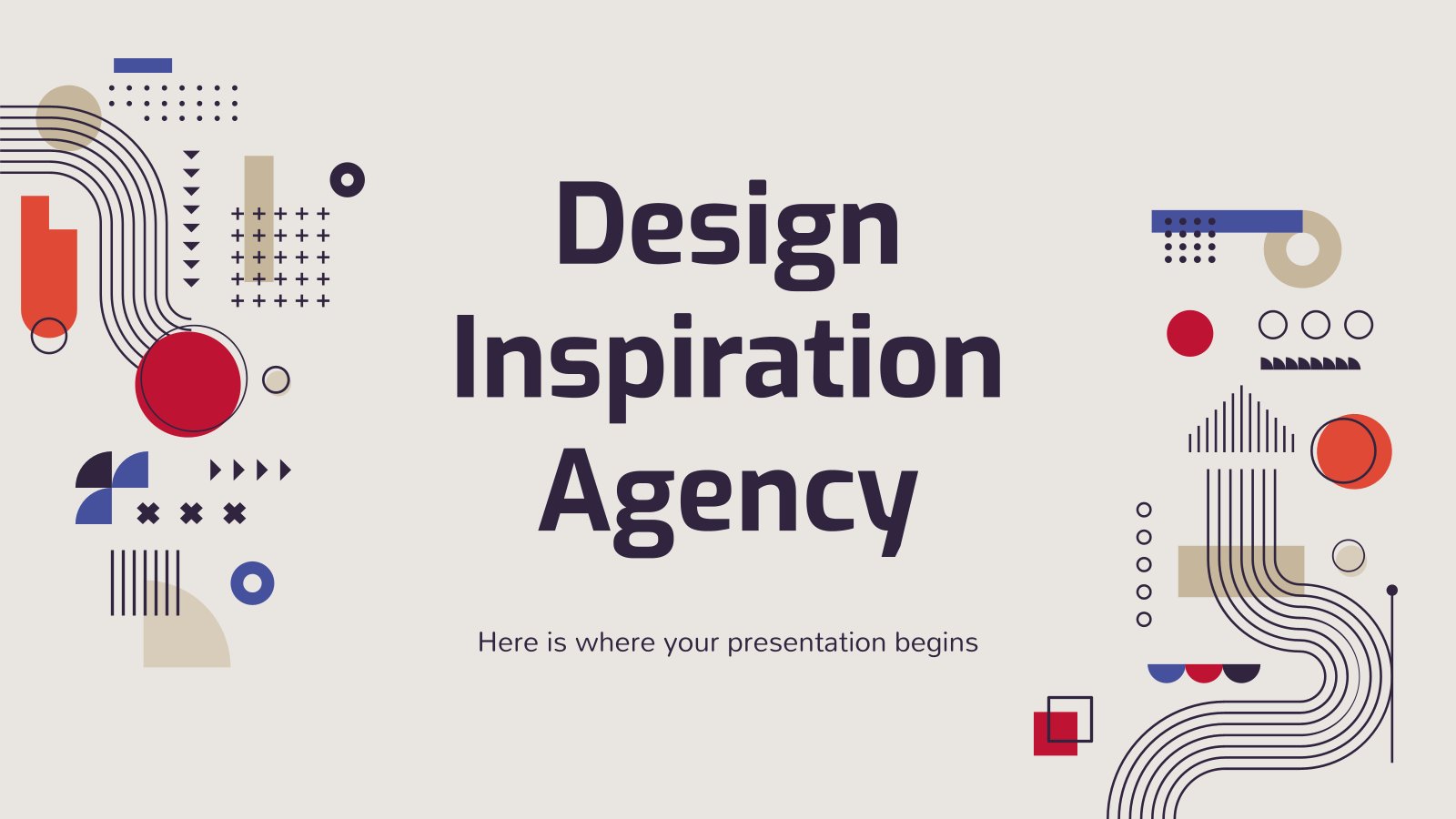 Design Inspiration Agency presentation template 