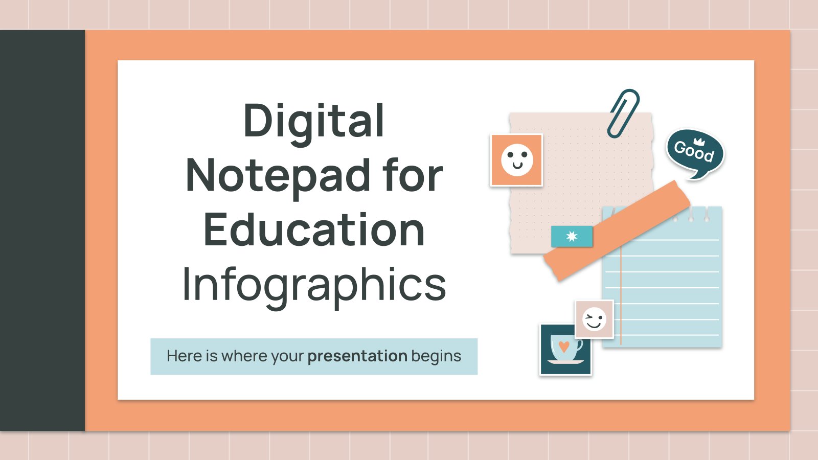 Digital Notepad for Education Infographics presentation template 