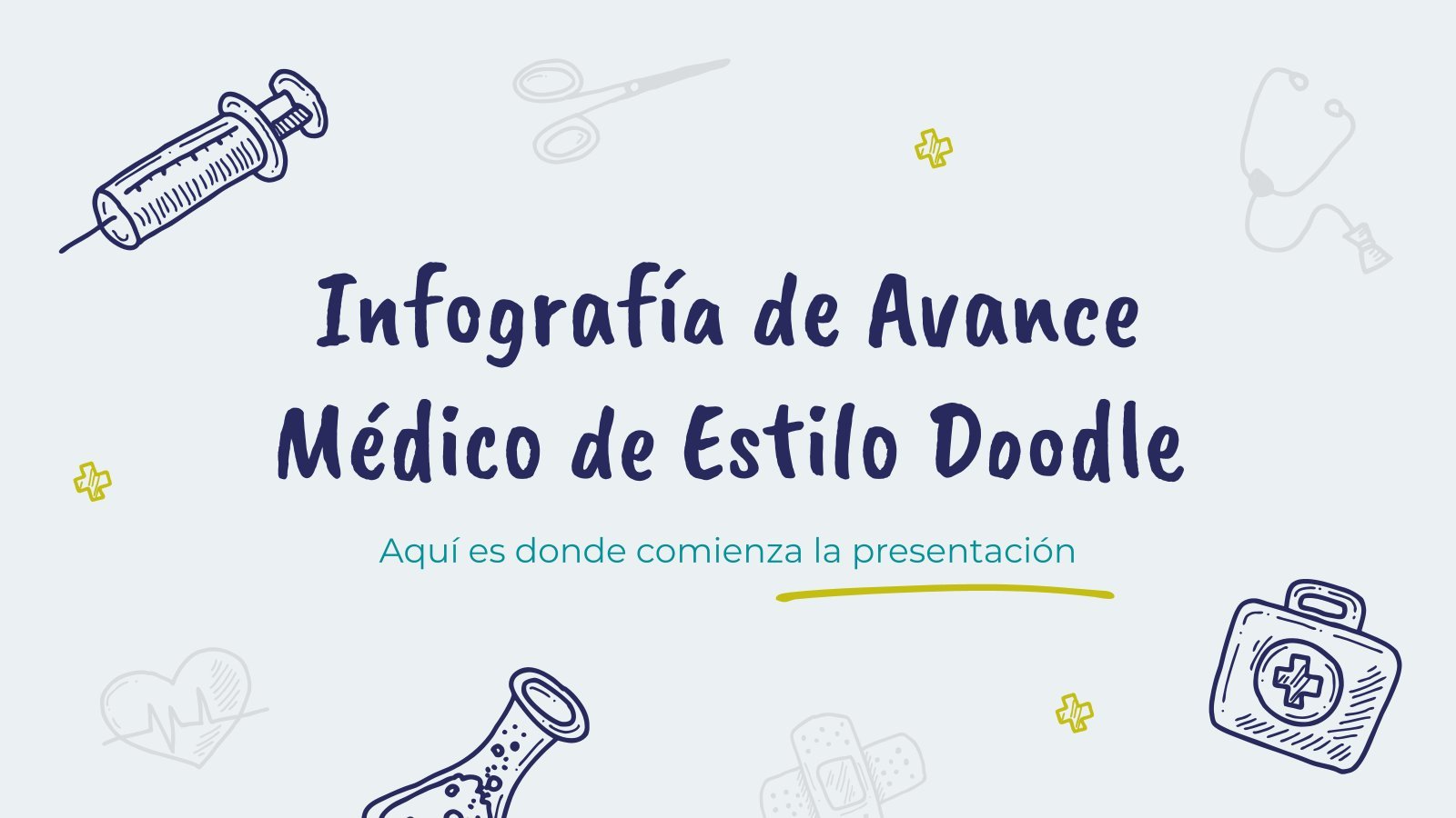 Doodle Style Medical Breakthrough Infographics presentation template 