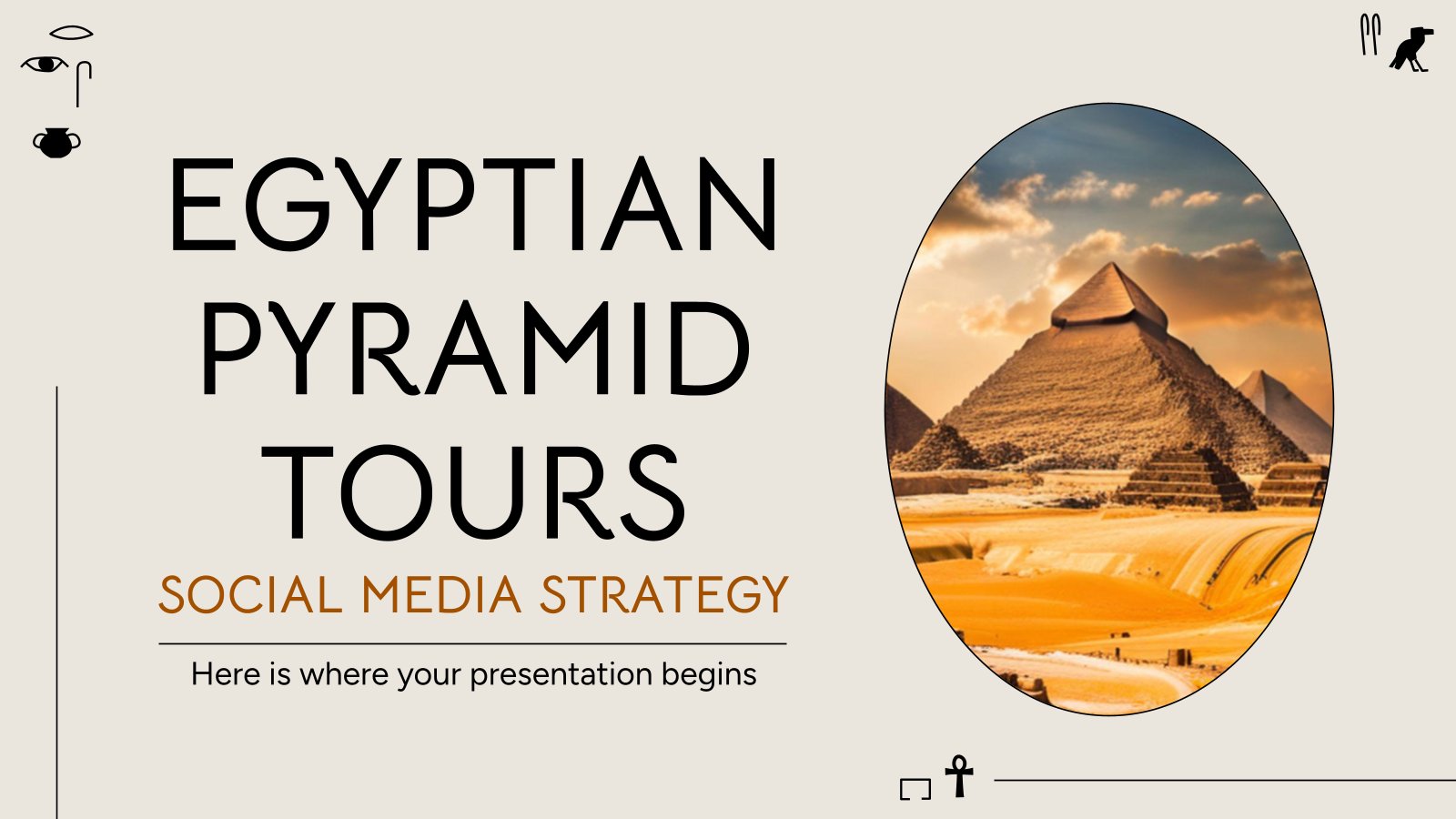 Egyptian Pyramid Tours Social Media Strategy presentation template 