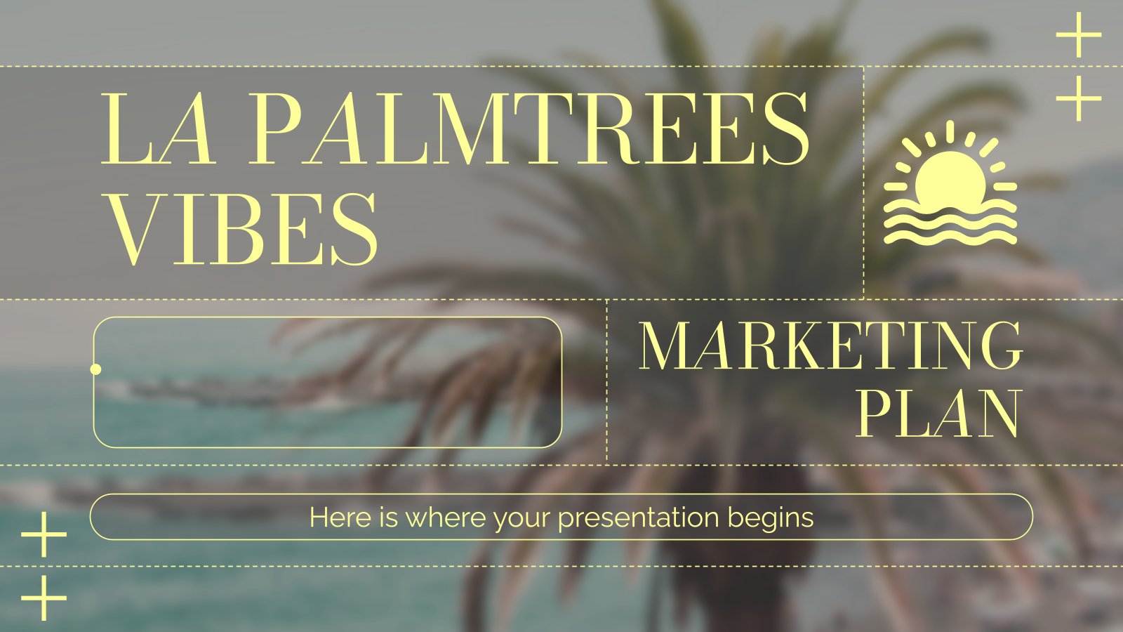 LA Palmtrees Vibes Marketing Plan presentation template 