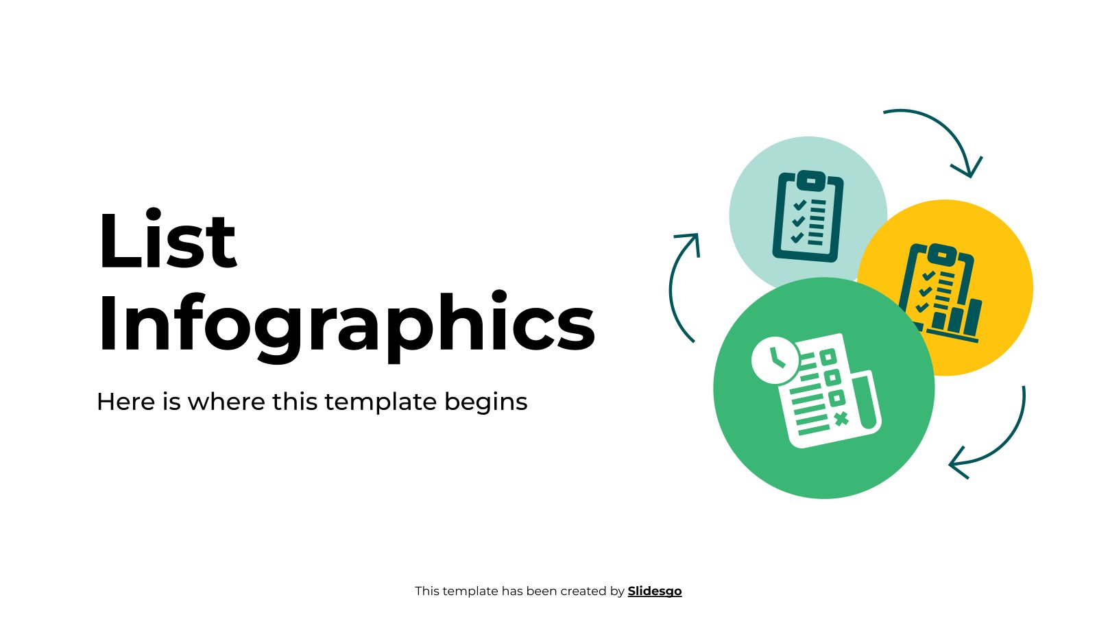 List Infographics presentation template 