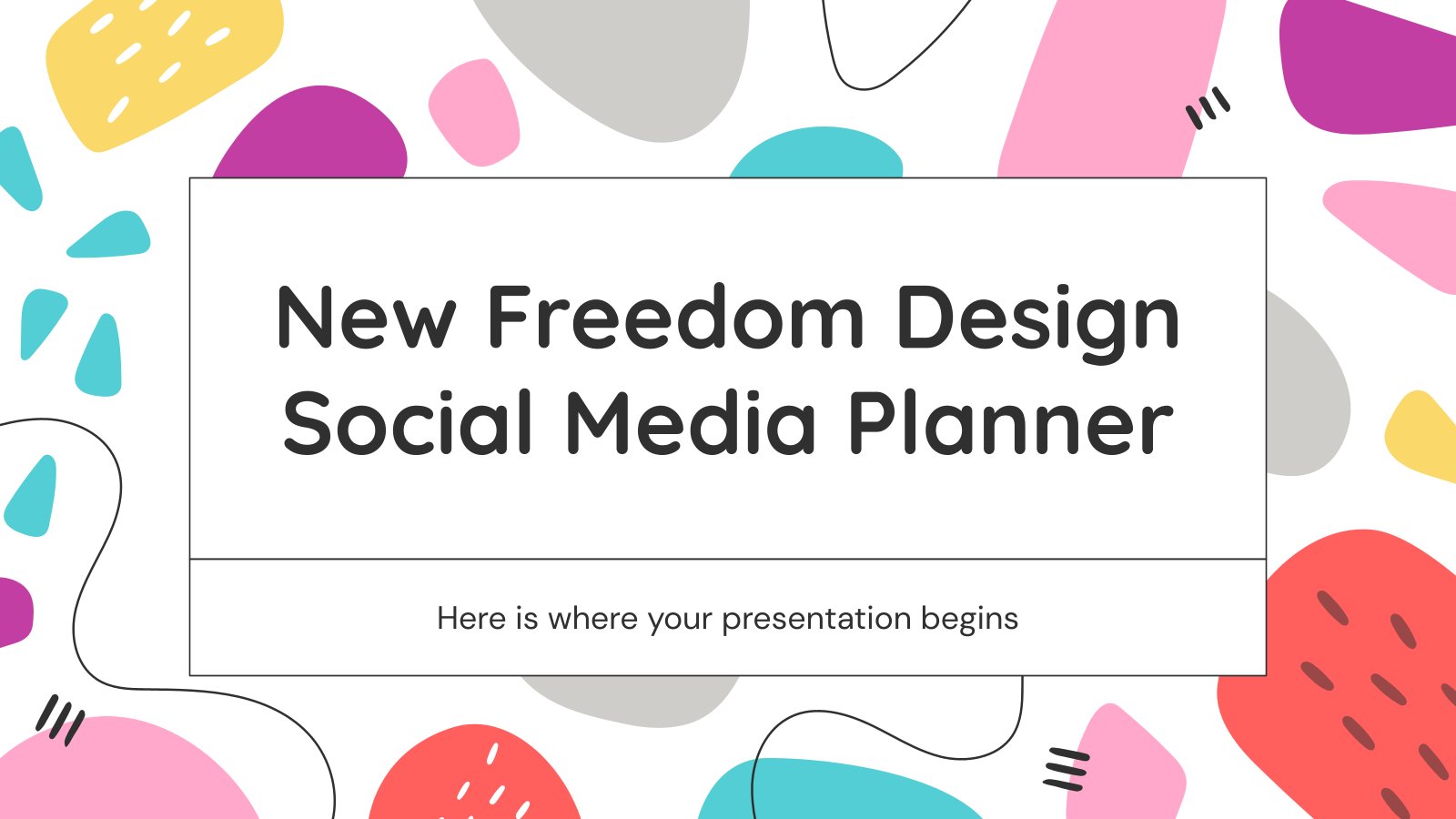 New Freedom Design Social Media Planner presentation template 