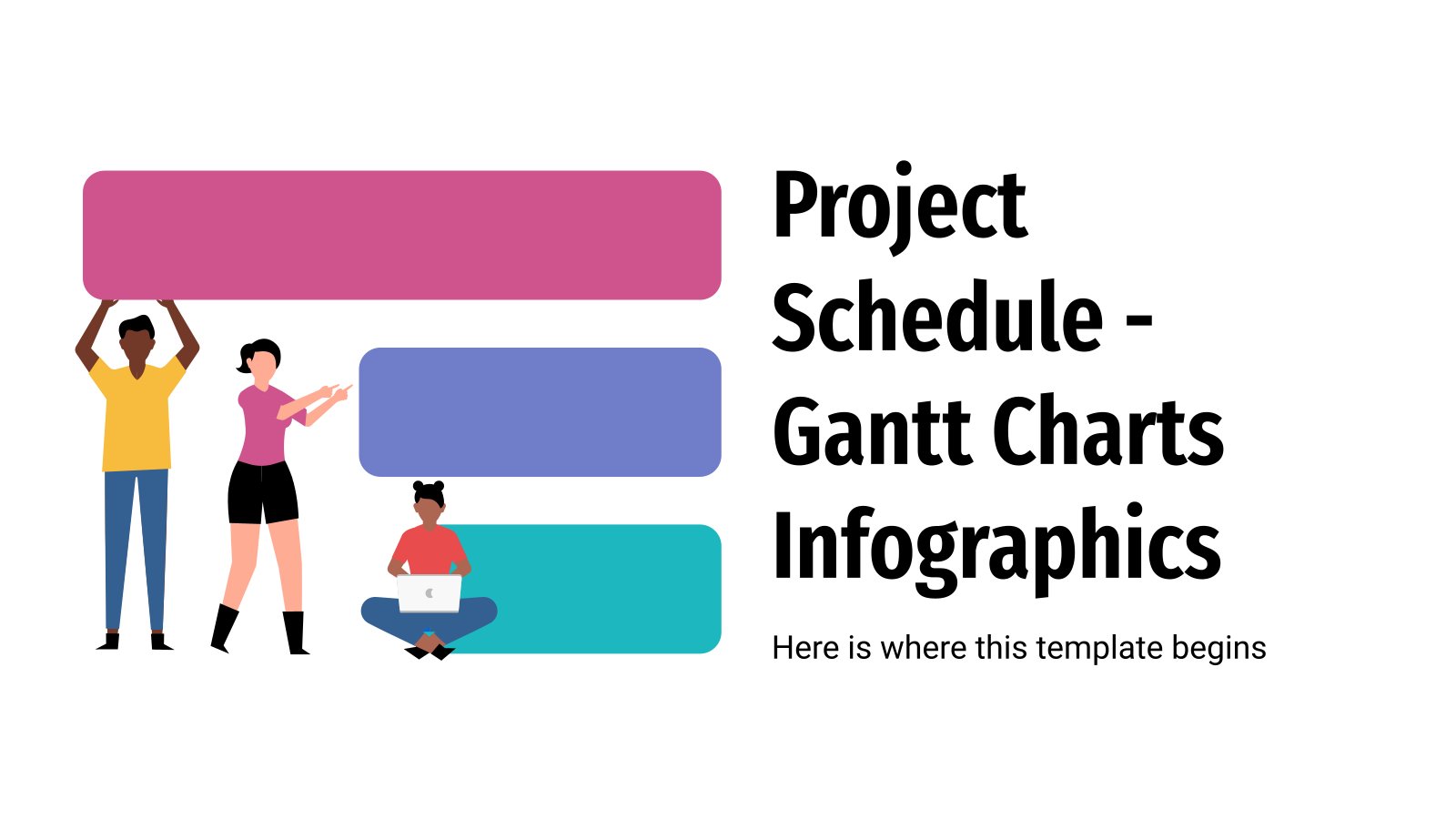 Project Schedule - Gantt Charts Infographics presentation template 