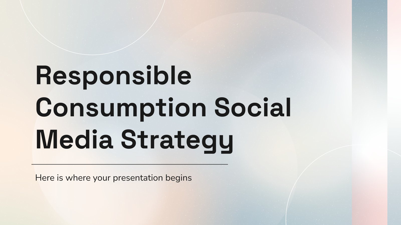 Responsible Consumption Social Media Strategy presentation template 