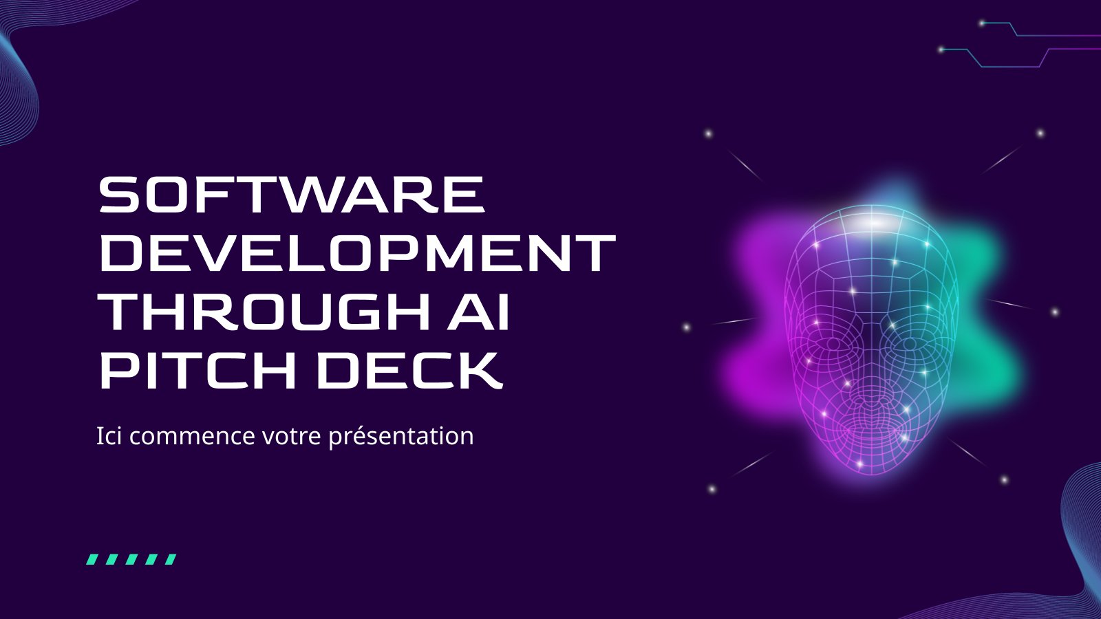 Software Development Through AI Pitch Deck presentation template 