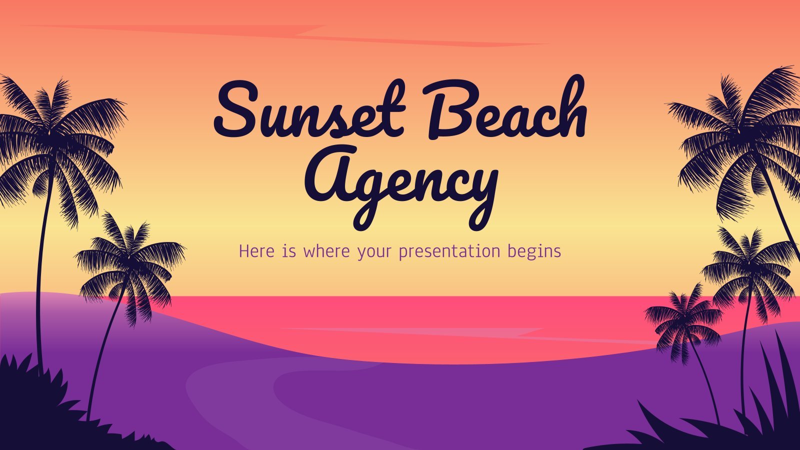 Sunset Beach Agency presentation template 