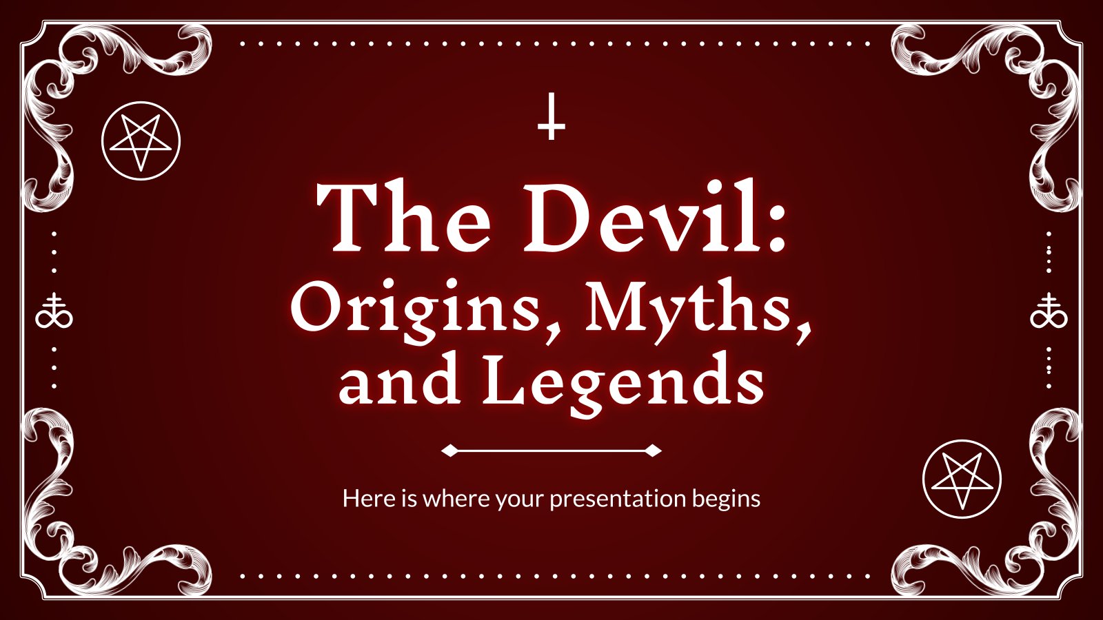 The Devil: Origins, Myths, and Legends presentation template 