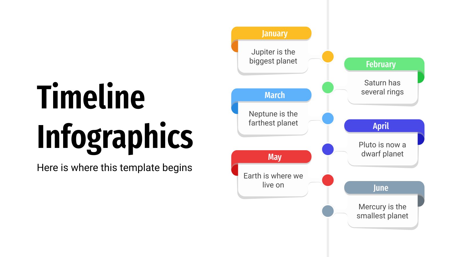 Timeline Infographics presentation template 