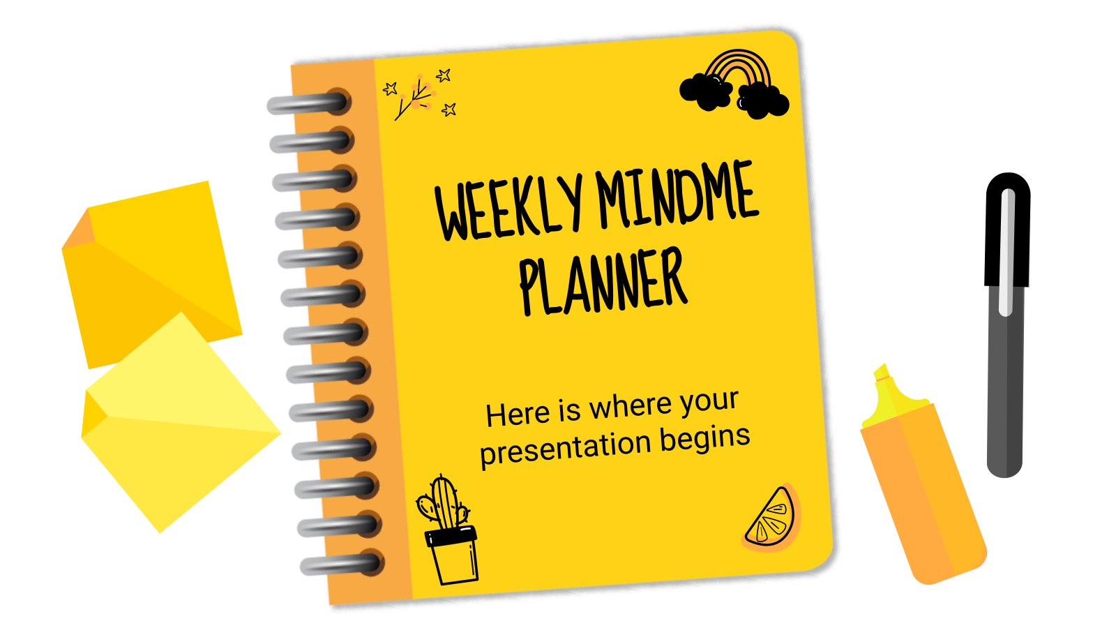 Weekly Mindme Planner presentation template 