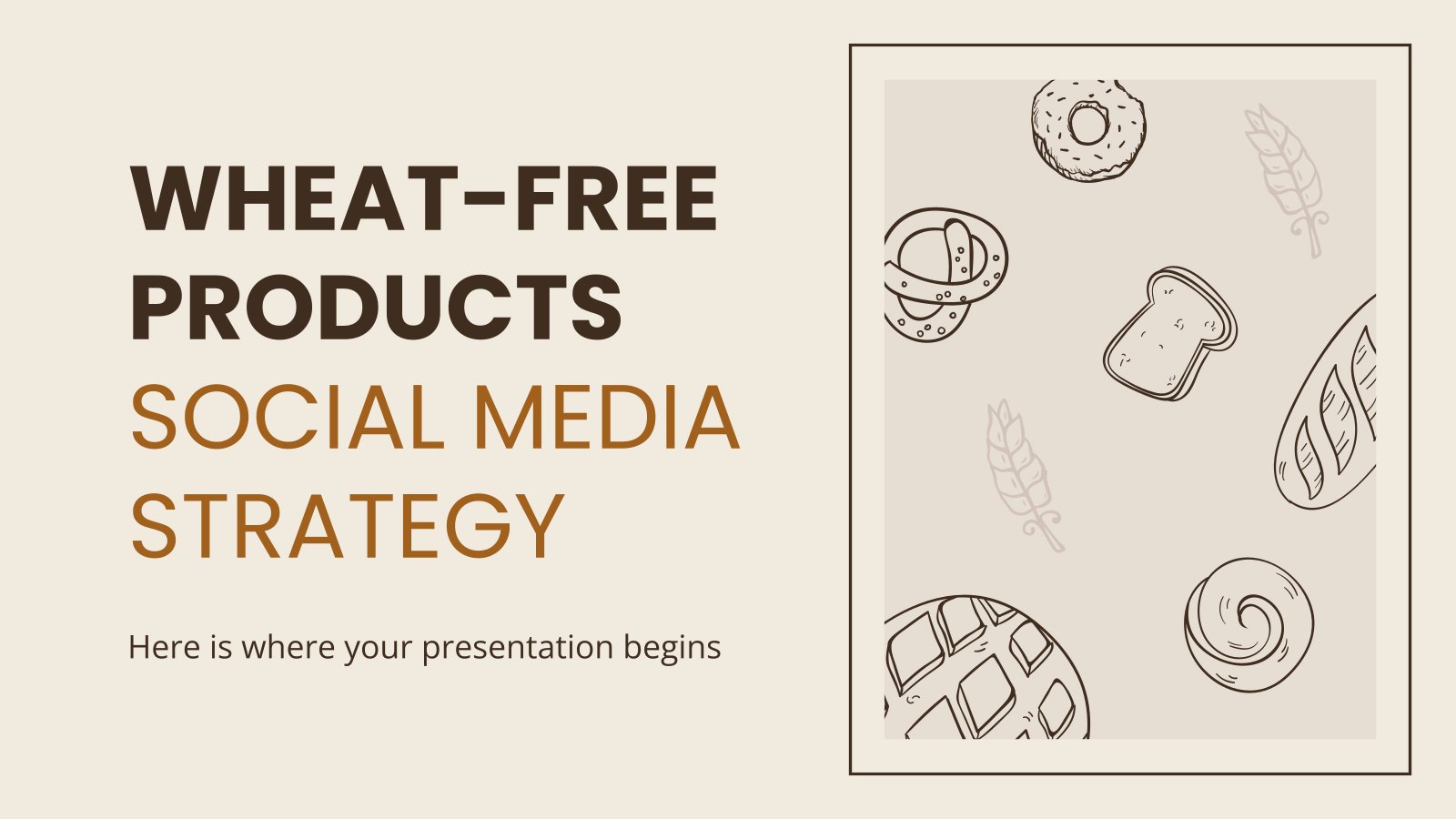 Wheat-free Products Social Media Strategy presentation template 