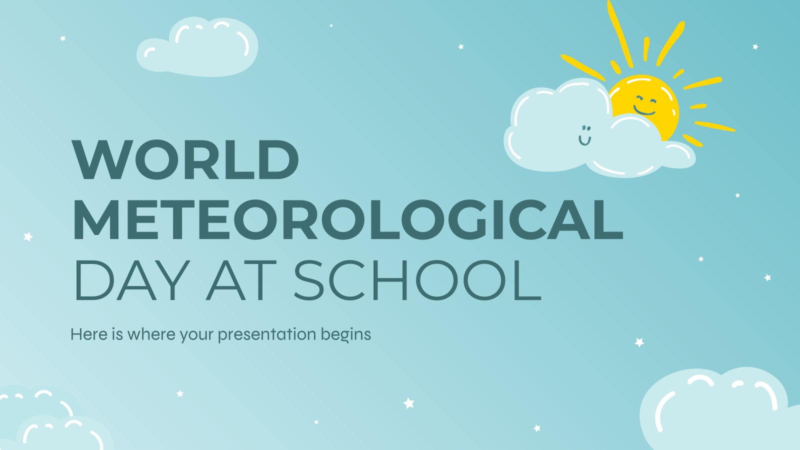 World Meteorological Day at School presentation template 