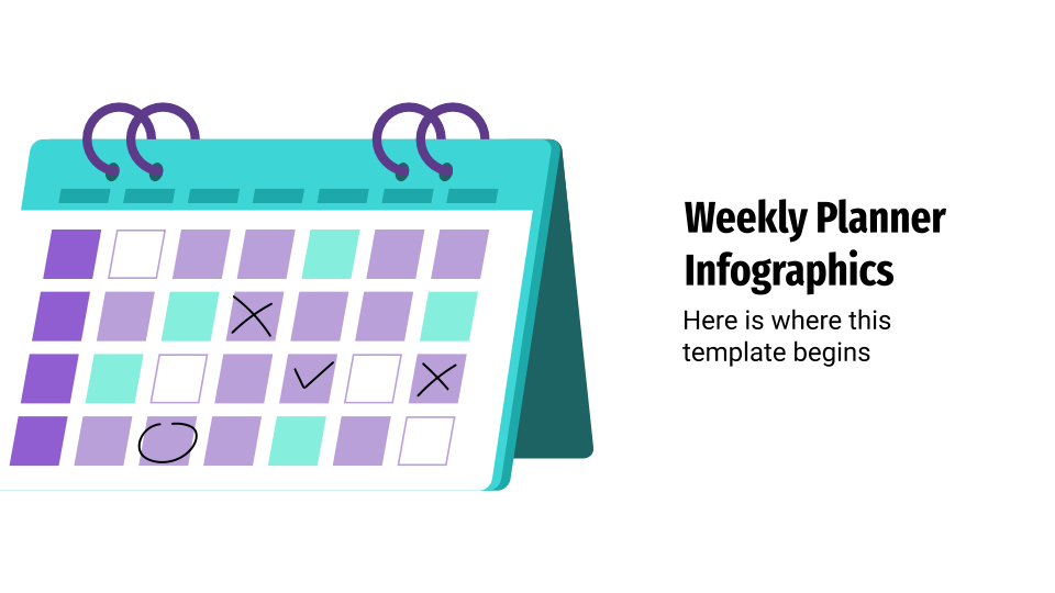 Weekly Planner Infographics presentation template 