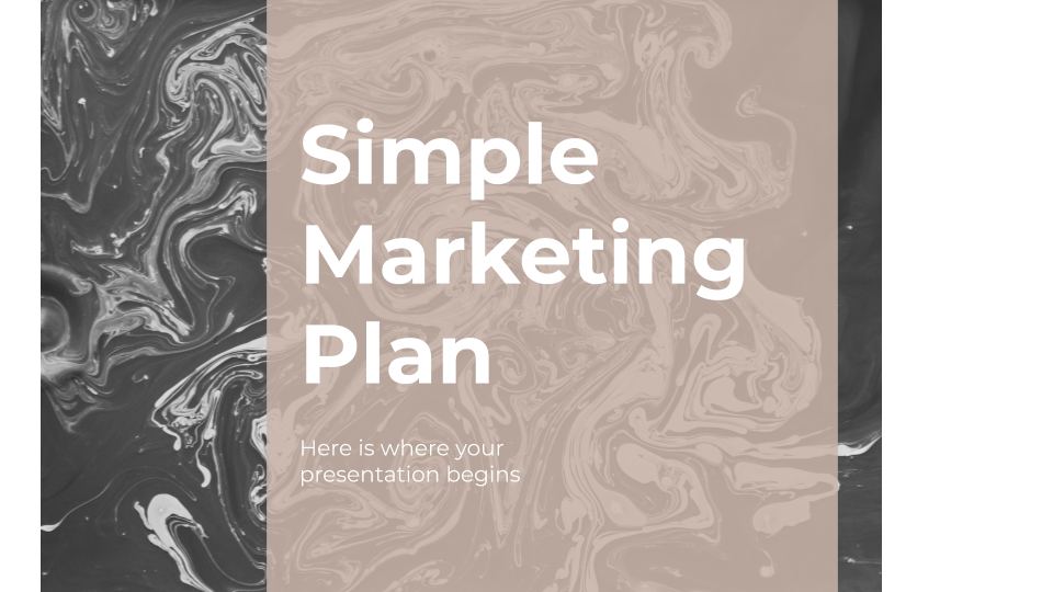 Simple Marketing Plan presentation template 