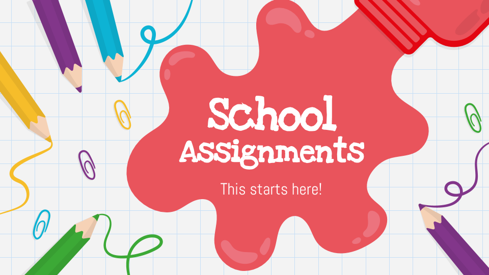 School Assignments presentation template 